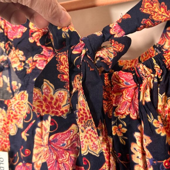NWT Old Navy Floral Tie Back Swing Top Womens S Boho Hippie Festival Cottage - Picture 11 of 14